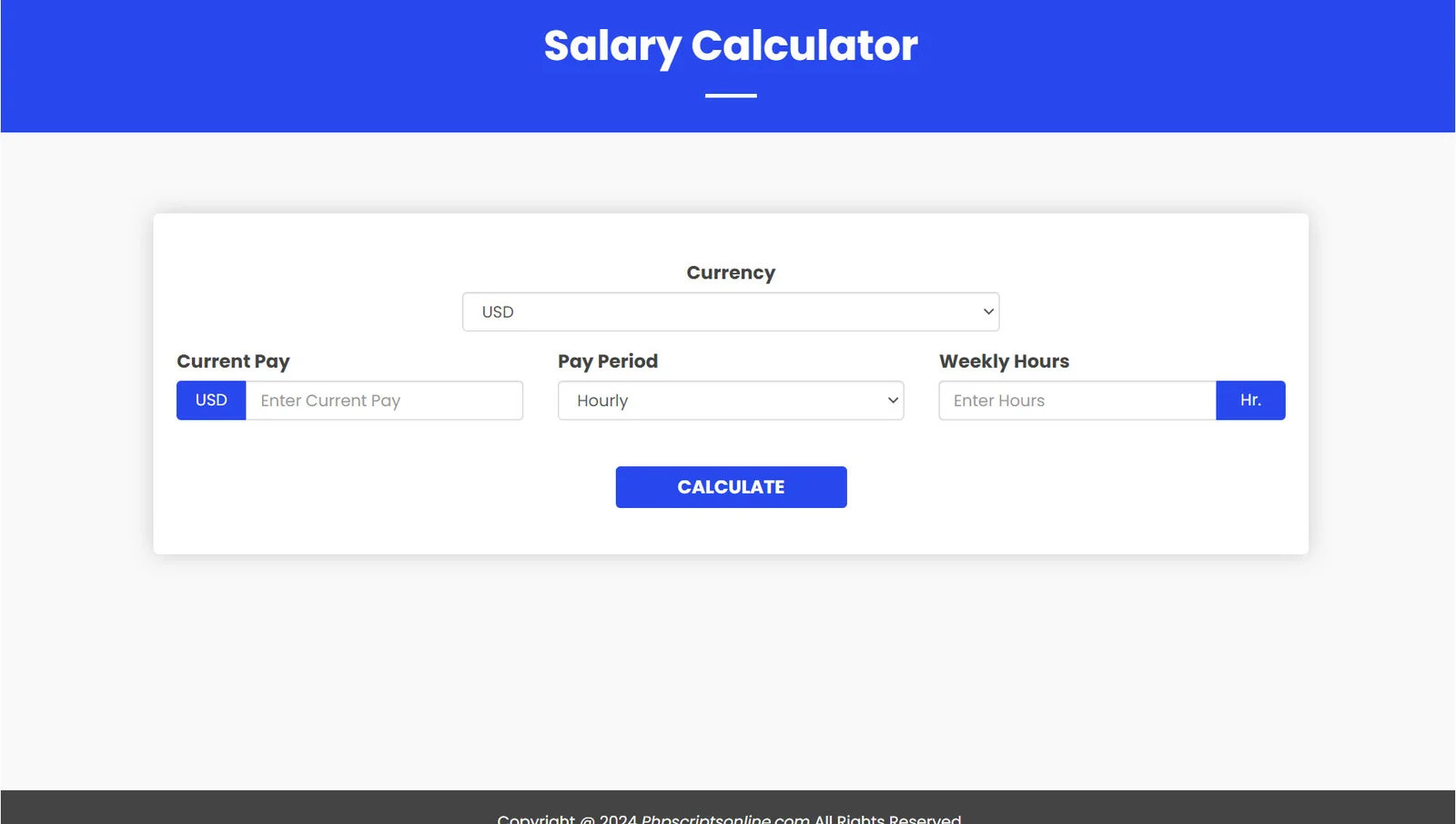 Salary Paycheck Calculator