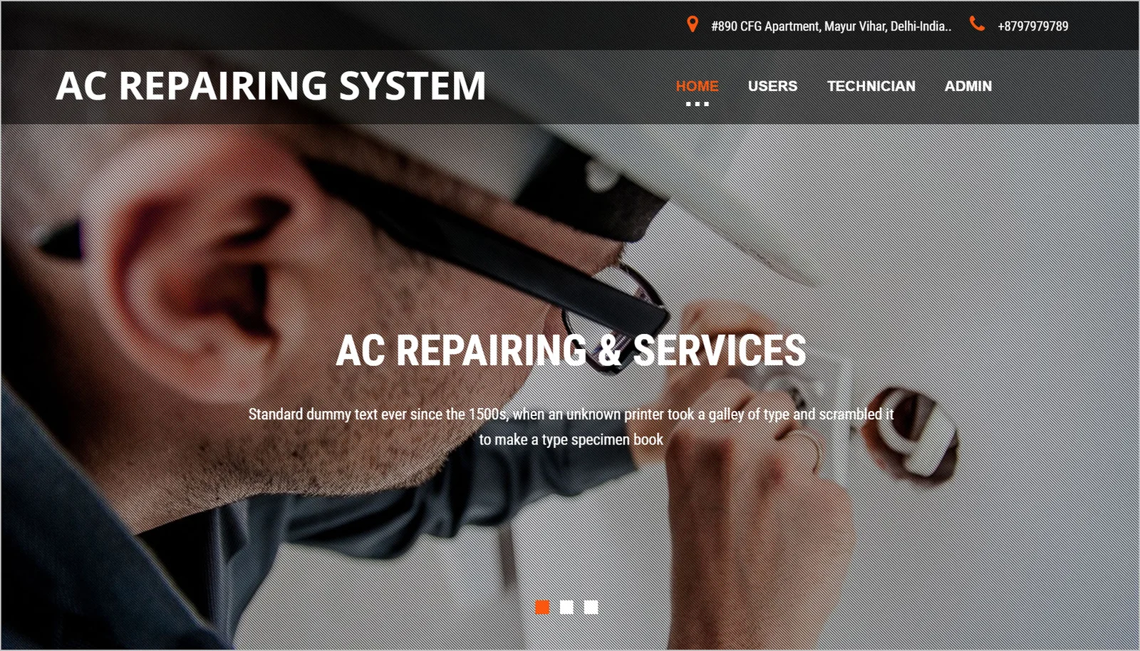 AC Repaire Booking Website