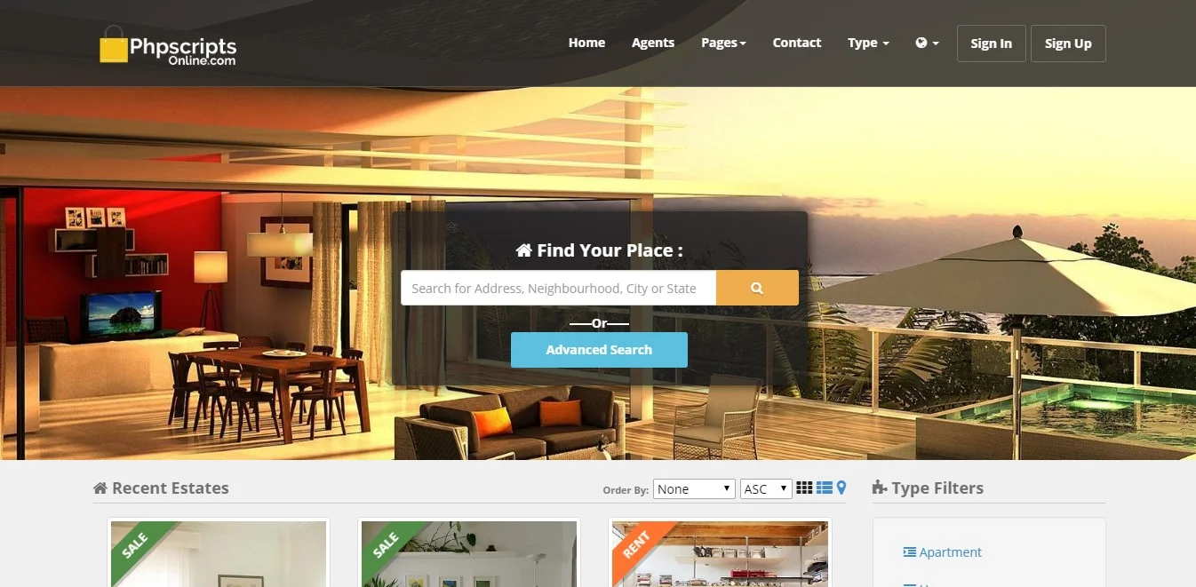Advanced Realestate Property Listing Script