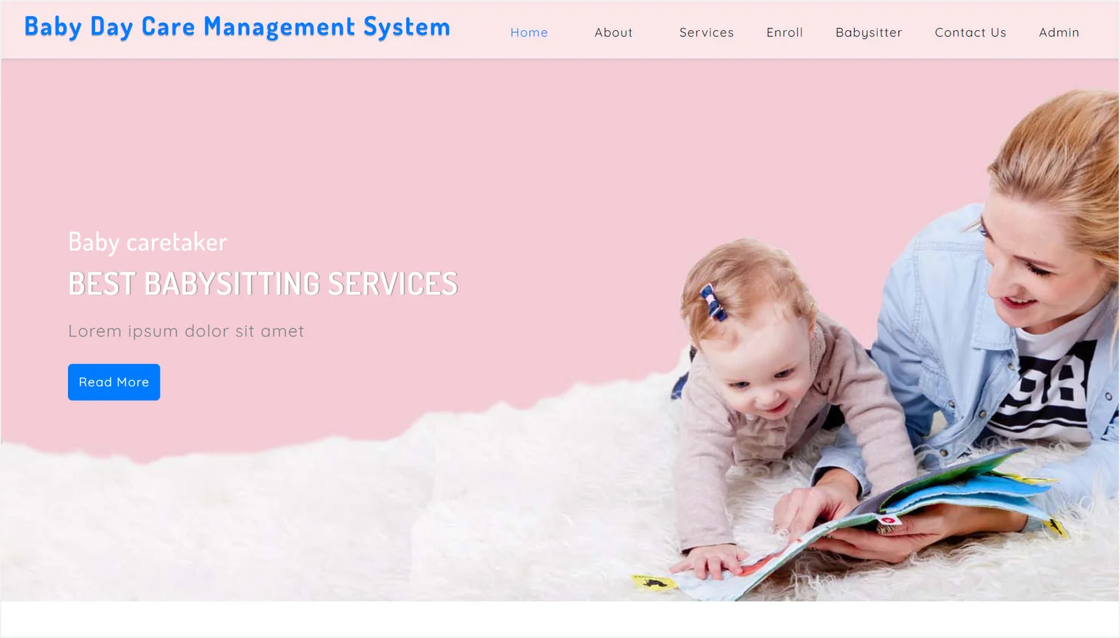 Baby Daycare Management Website