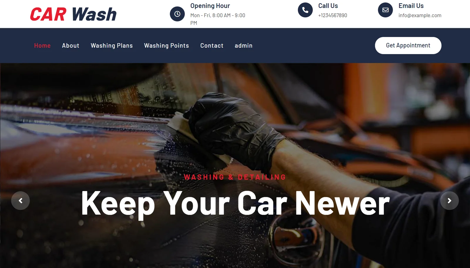 Car Wash Booking Portal