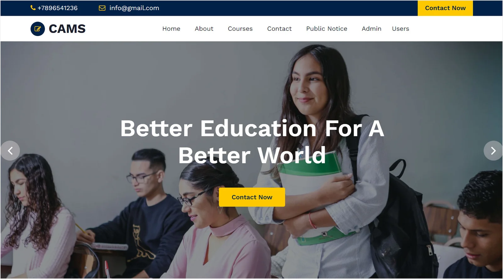 College Admission Management Website