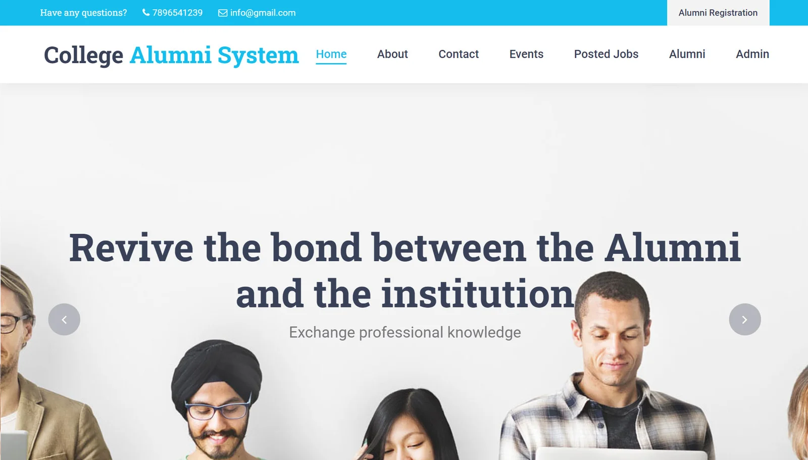 College Alumni Management Website