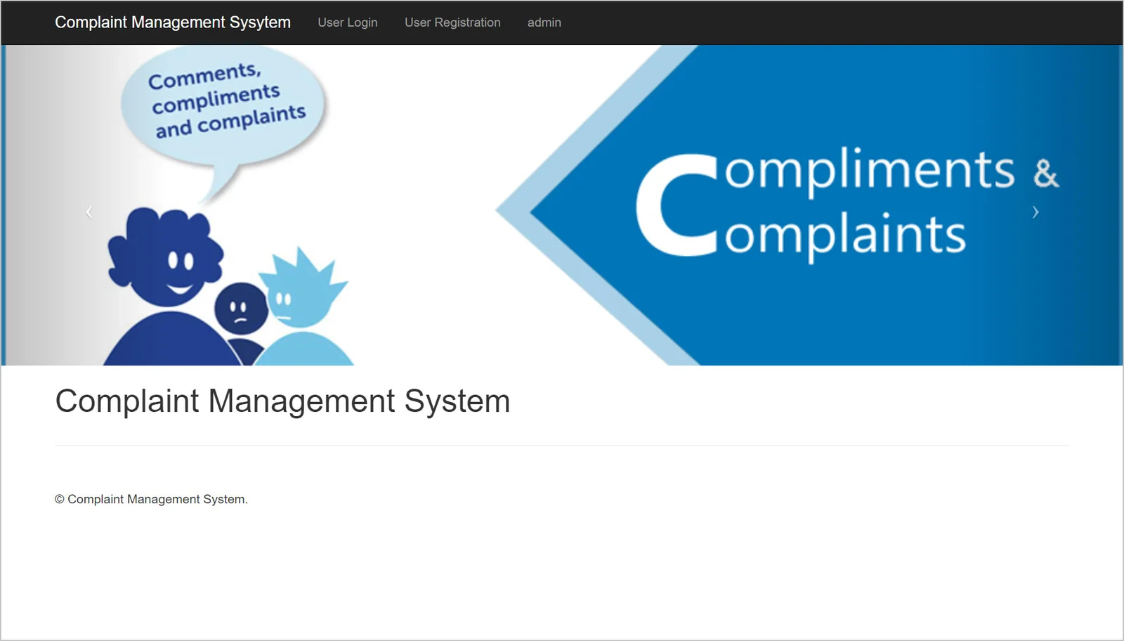 Complaints Management Website