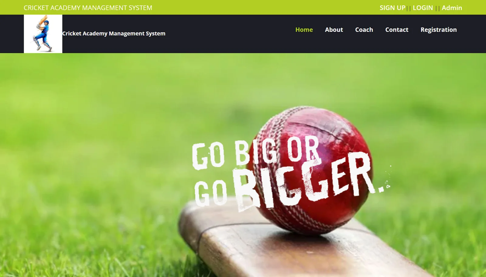 Cricket Academy Management Website