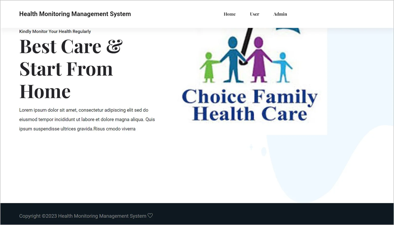 Health Monitoring Management Software