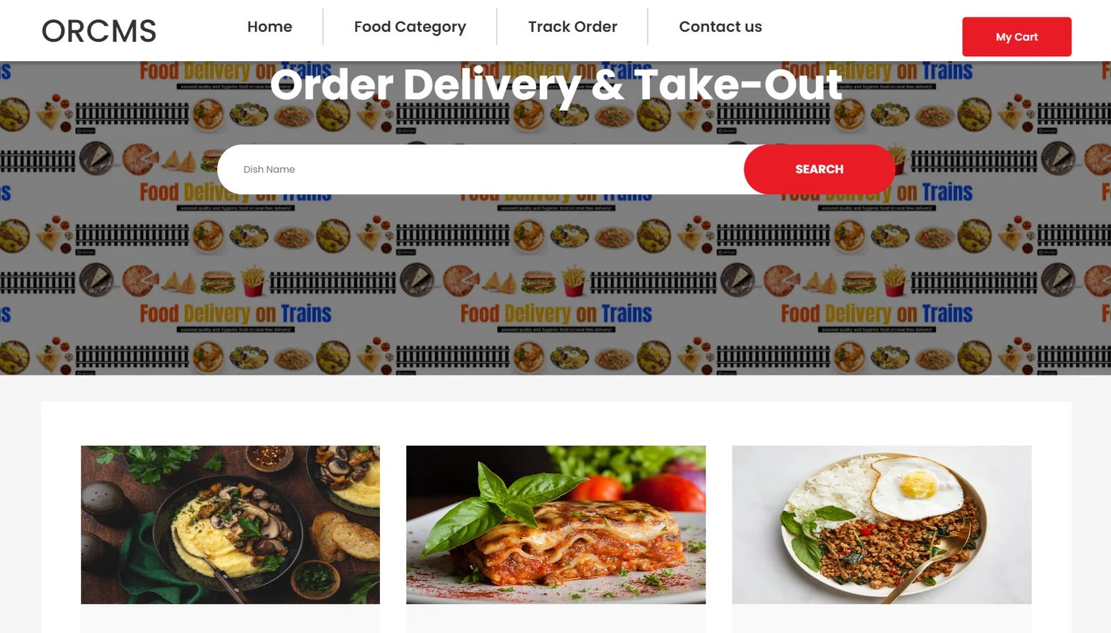 Railway Catering Management Website