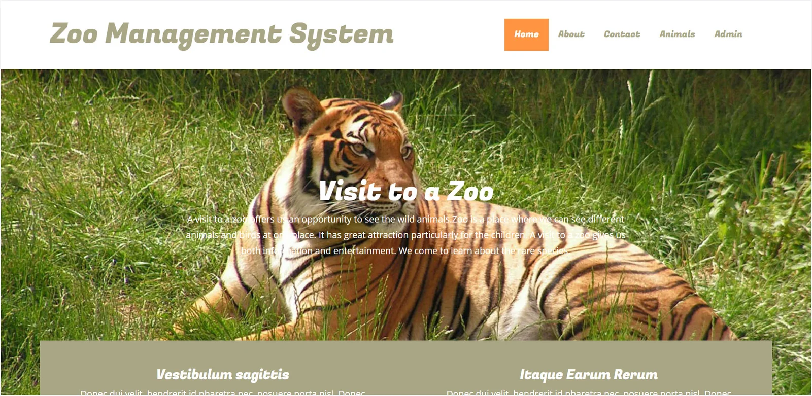 Zoo Tickets Booking Website