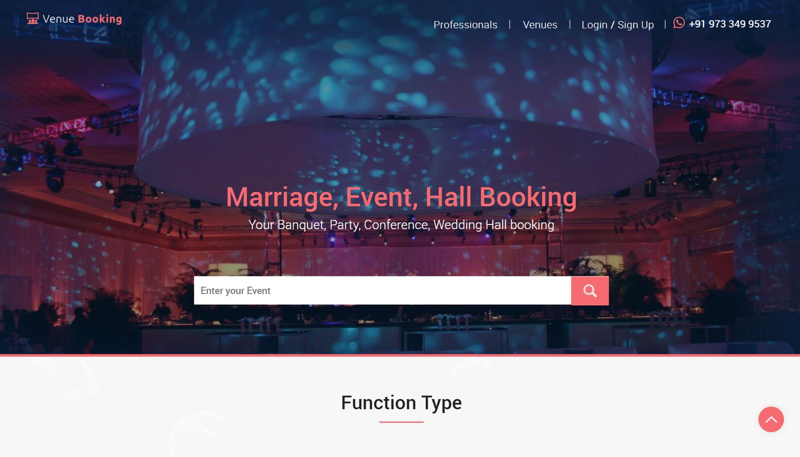 Online Venue Booking Website