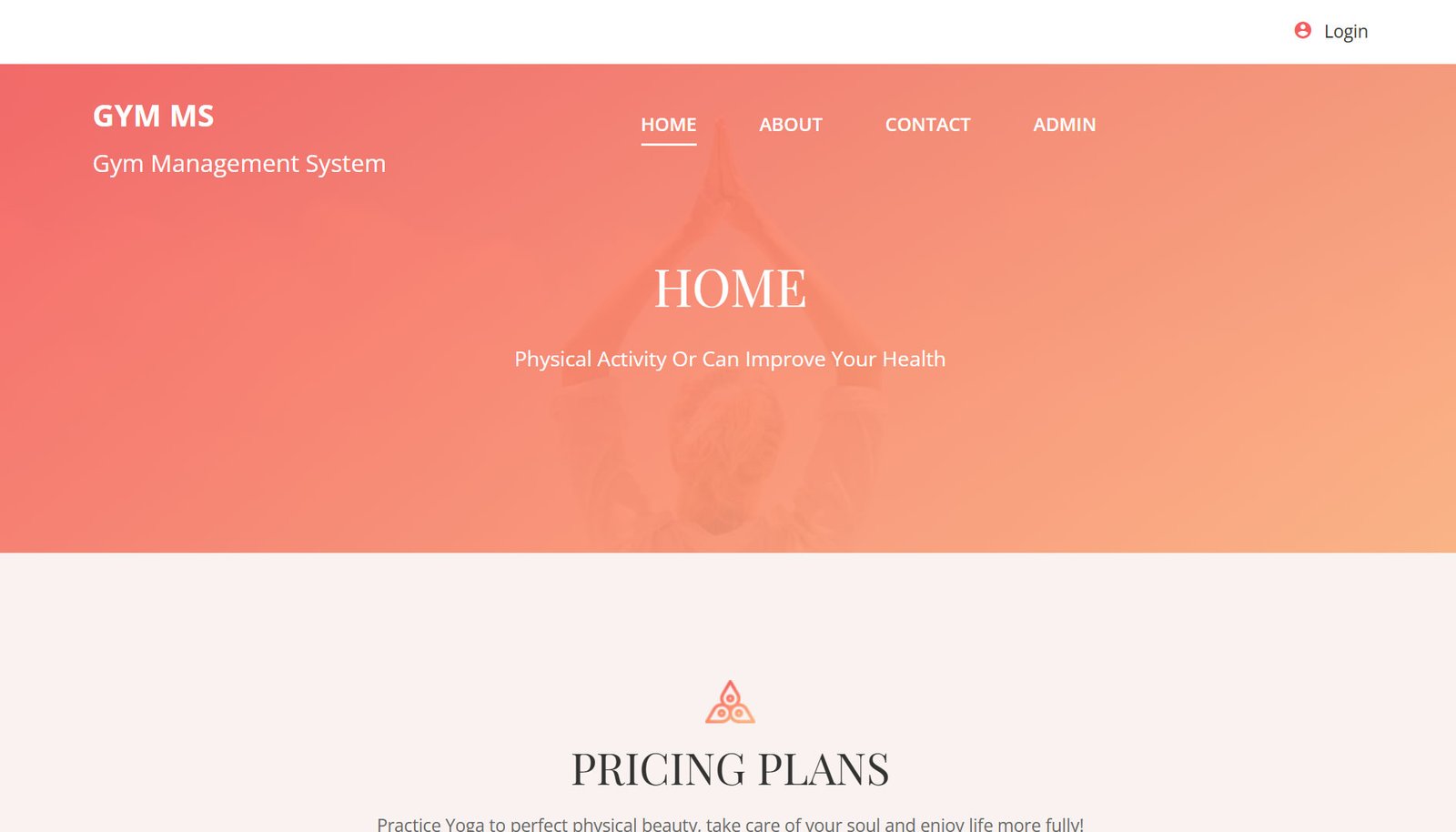 Gym Management Website