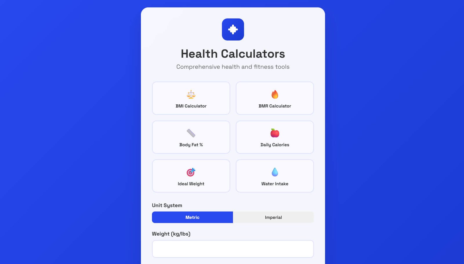 Universal Health Calculators