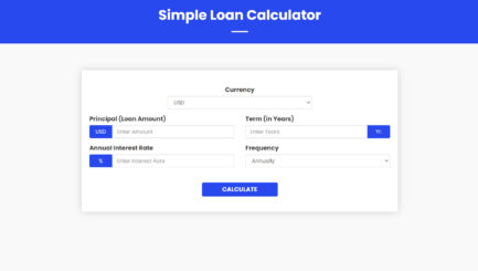 Simple Loan PHP Calculator