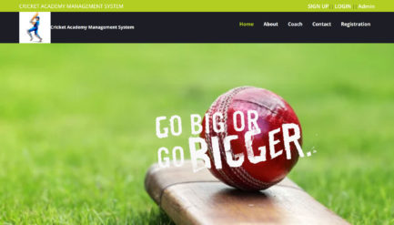 Cricket Academy Management PHP Script