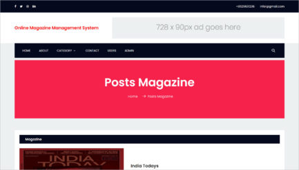 Online Magazine Management System Project