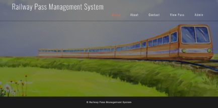 Railway Pass Management Project